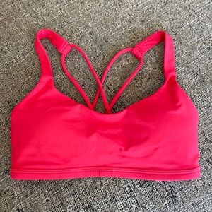 lululemon strappy back sports bra, hot pink size 2